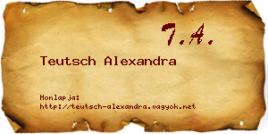 Teutsch Alexandra névjegykártya